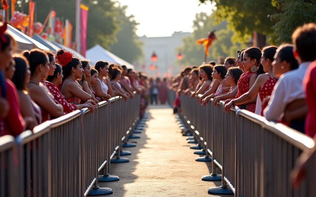Penghadang kawalan orang ramai di festival budaya